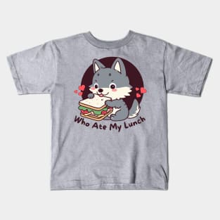 Sandwich wolf Food puns Kids T-Shirt